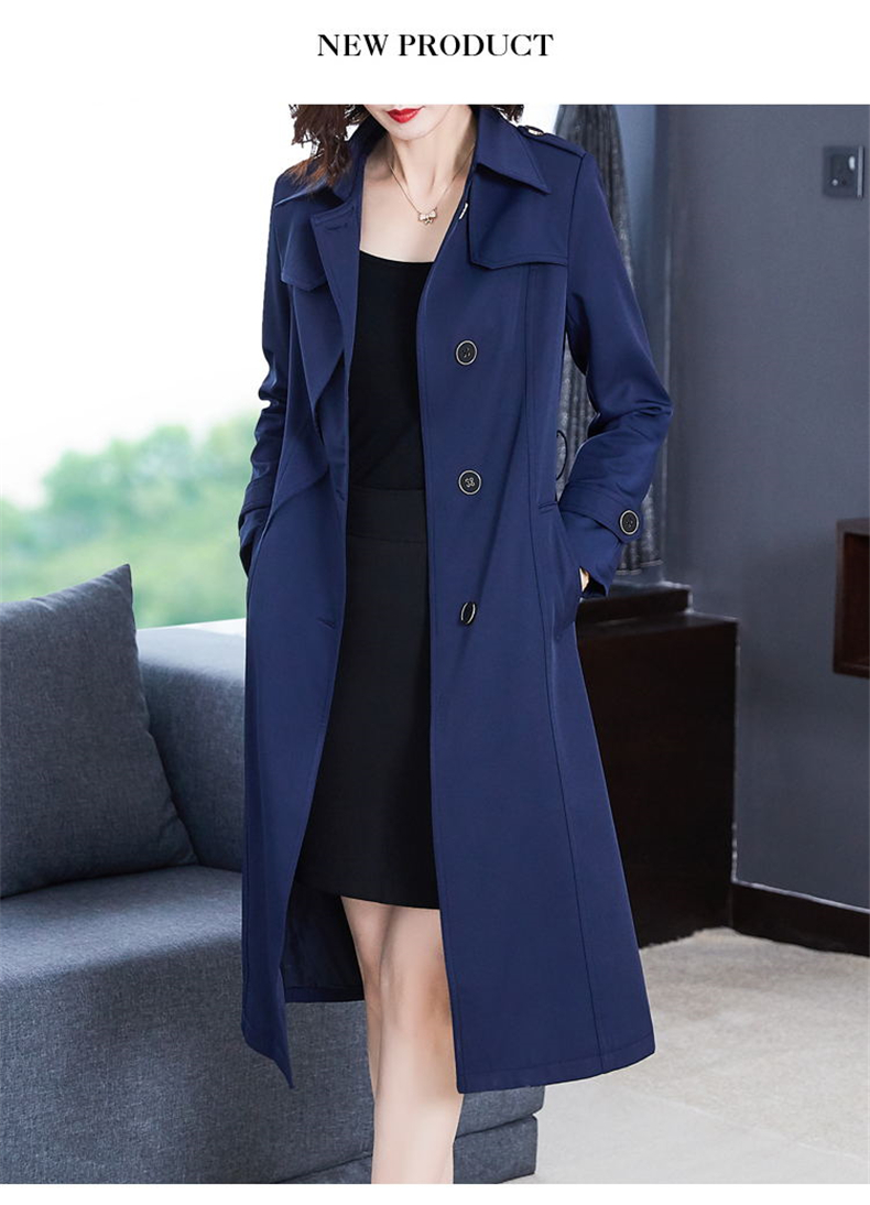 sqd尚秋丹轻奢品牌女装风衣外套女2021秋冬新款工装气质单排扣修身