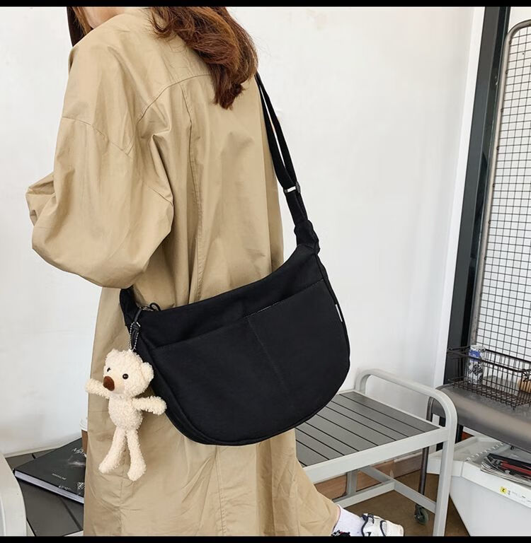 斜肩包男日系ins斜挎包男士潮工装帆布女学生上课背包单肩包百搭邮差