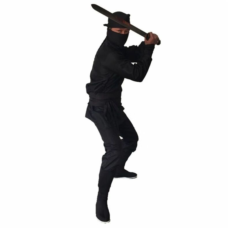 古装汉服成人男古装蒙面服 刺客服夜行衣忍者男女黑衣人武侠盗贼勇士