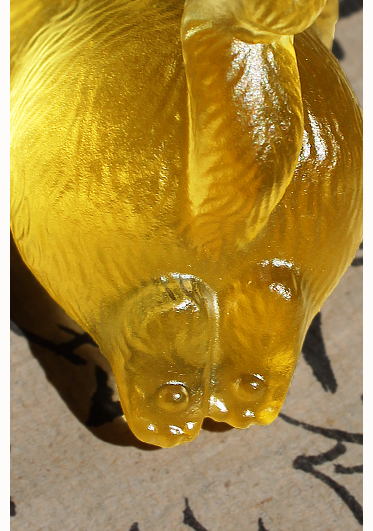 琉璃茶宠手工琉璃故宫猫可爱茶宠桌面迷你摆件筷架笔架小笔山文创生日