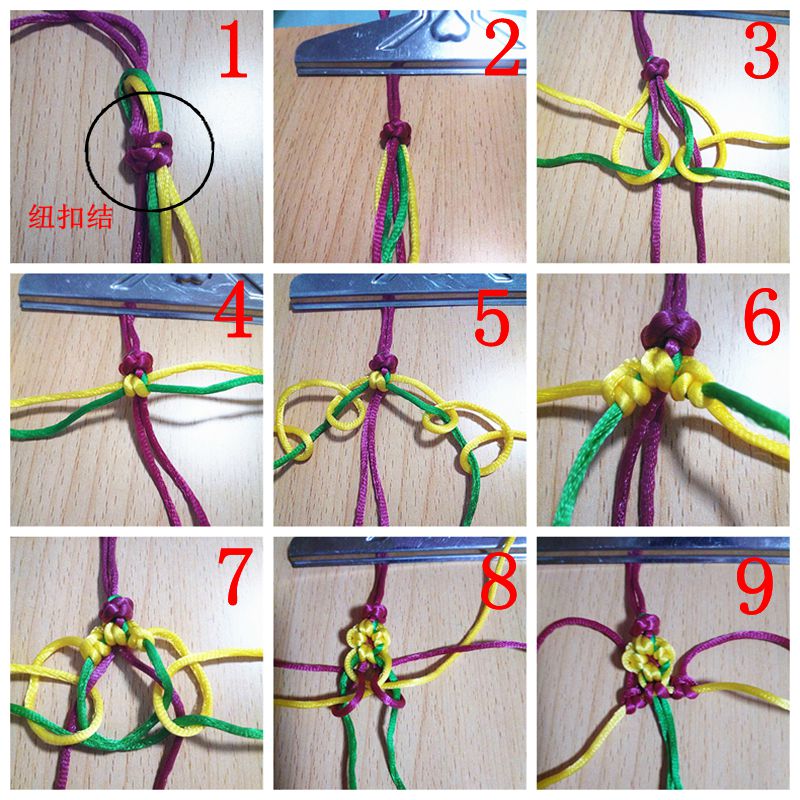 狮子头 diy手工编制五彩线5号7号线编织头发线手链绳子中国结线材