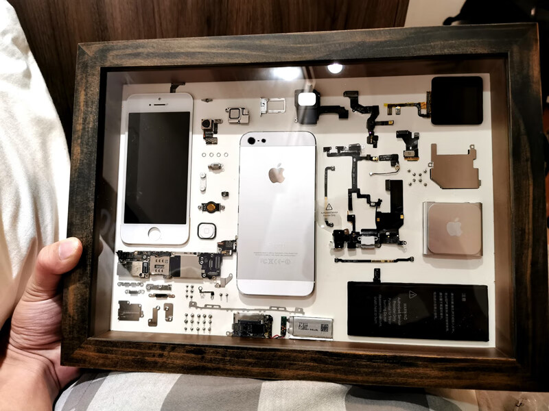 洺帆手机拆解装裱iphone手机拆机装裱相框实木手作框立体框标本框拆解