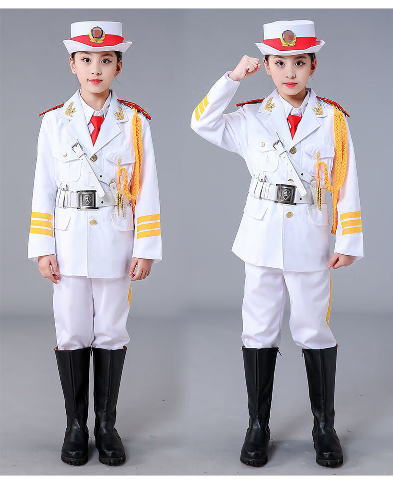 仪仗队礼服儿童升旗手服装班仪仗队中小学生鼓号队少儿升旗礼服套装男