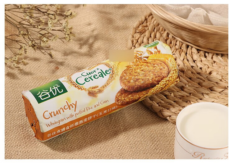 谷优 西班牙进口 高膳食纤维燕麦饼干(玉米口味) 265g【沃尔玛】