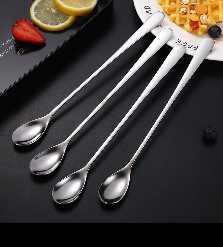 demanke米粉勺子量5克加厚长柄勺子不锈钢调料勺搅拌勺冰勺蜂蜜圆勺