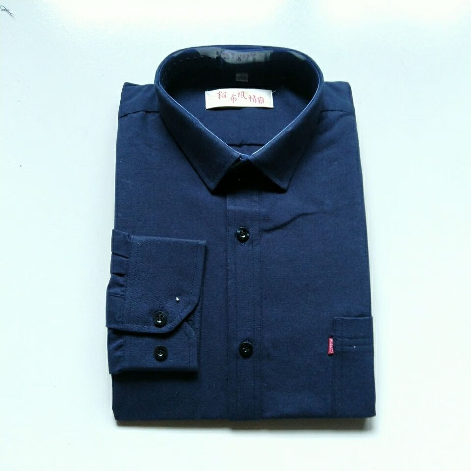 衬衫男加密加厚棉布衬衣粗布风情男装 黑色翻领 165/39【图片 价格