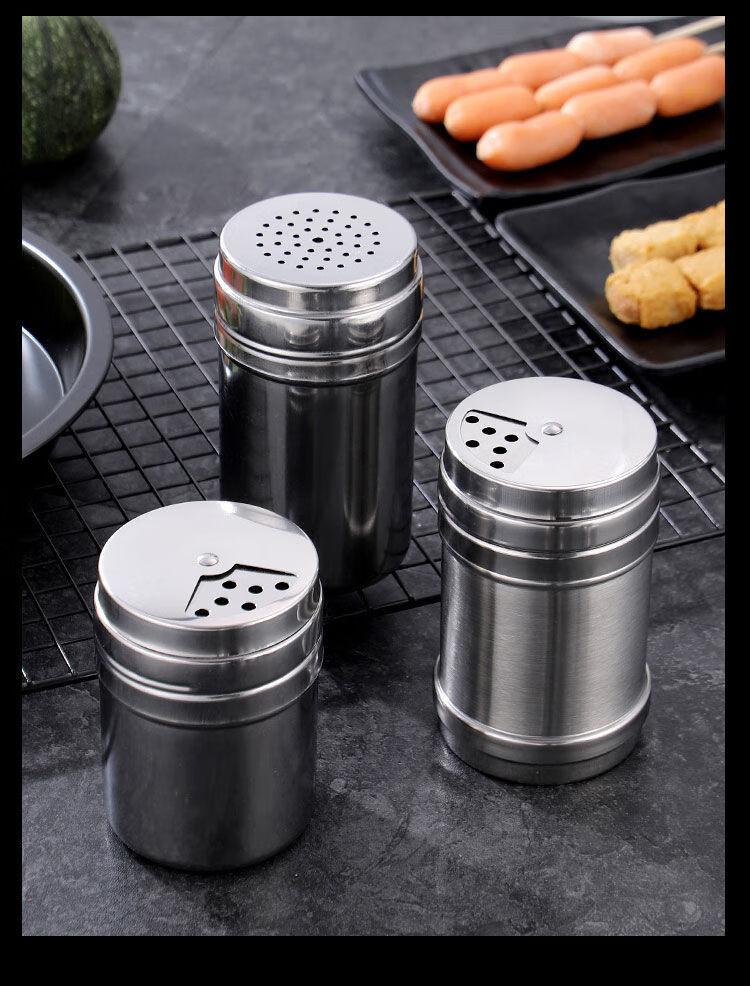 不锈钢调料罐子烧烤调料瓶厨房旋转撒料调味瓶子撒胡椒佐料调料盒特厚