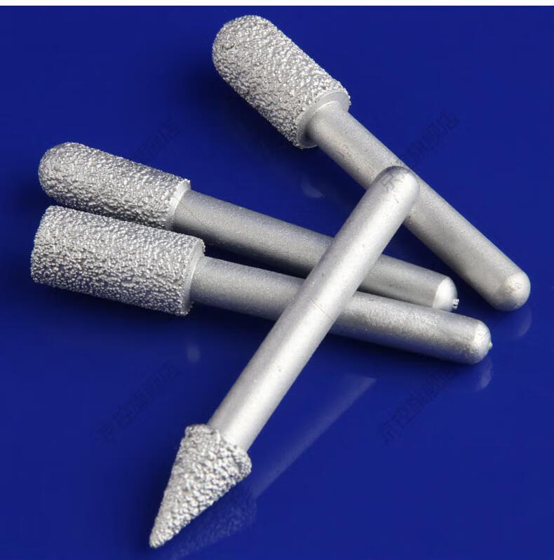 石材钎焊磨头结烧金刚砂磨头电磨针粗砂玉石翡翠去皮石材雕刻钎焊磨头
