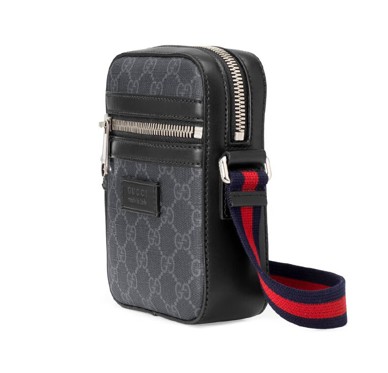 【秋尚新】gucci古驰 男士gg印花人造帆布邮差包单肩斜挎包 520送礼物