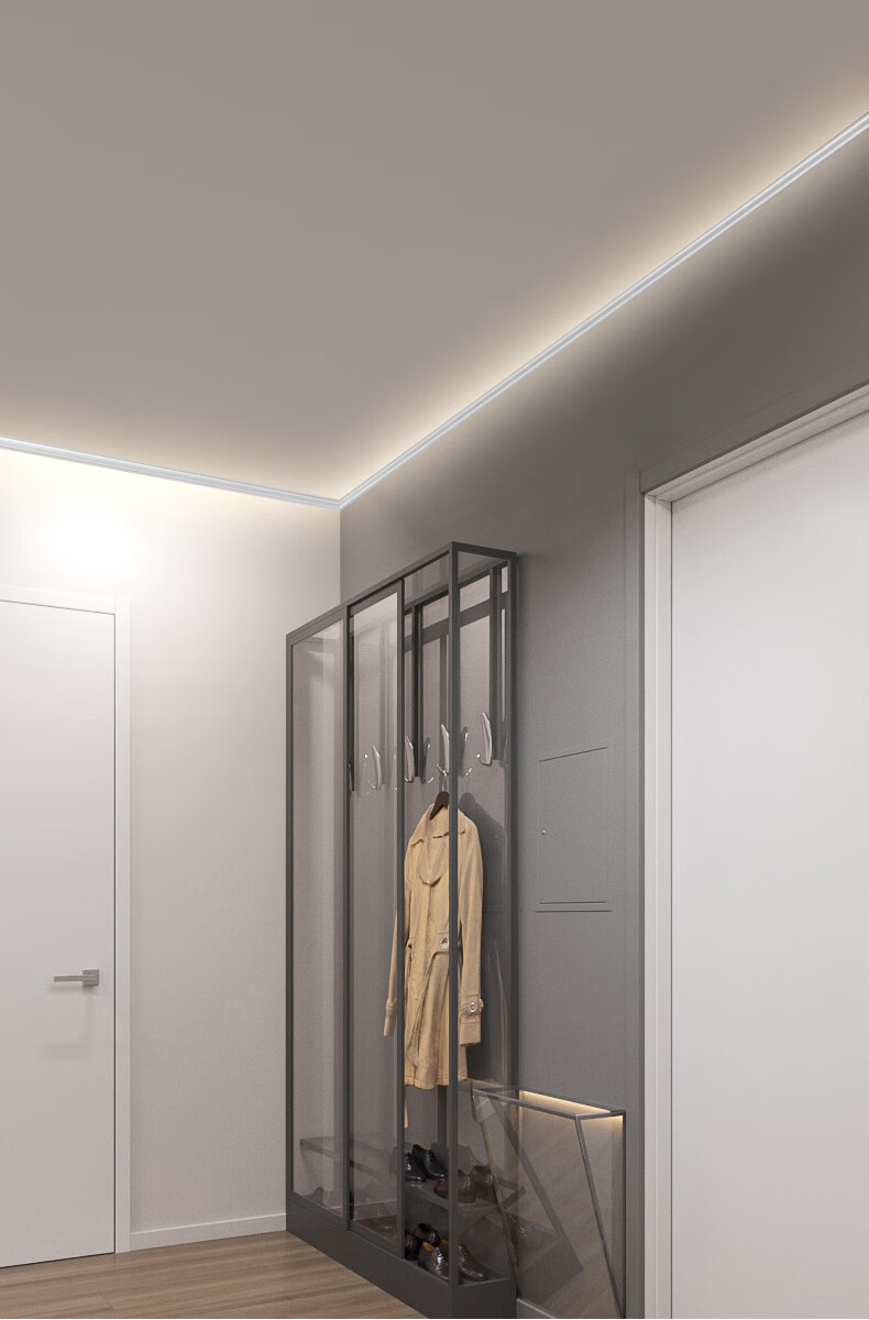 阴角灯石膏线条灯led发光顶角线形嵌入式灯带客厅无主灯明装阴角线型