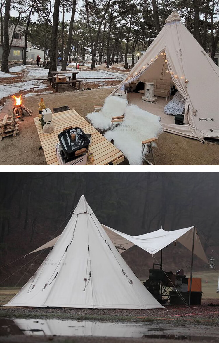 丹麦nordisk大白熊精致家庭露营户外便携防潮垫登山冬季野外帐篷 米