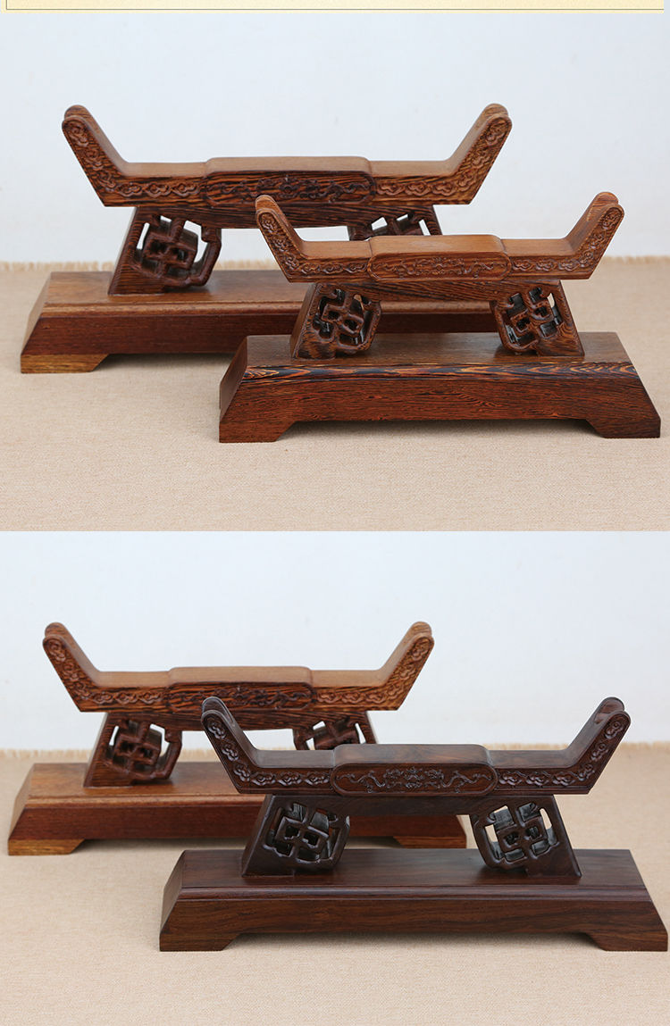 实木质宝剑架子底座红木工艺品摆放架模型笛子宝剑展示架木托仙鹤刀剑