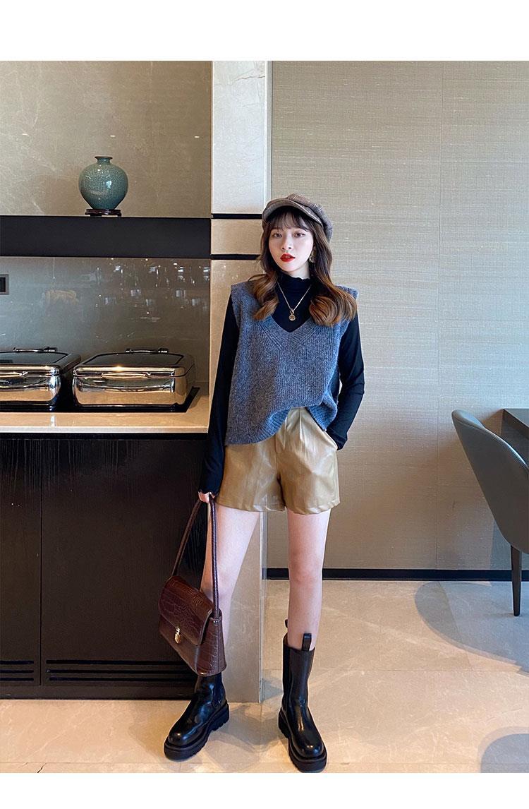 高品质早秋毛衣马甲女2021新款马甲女秋新款外穿时尚v领针织外搭无袖