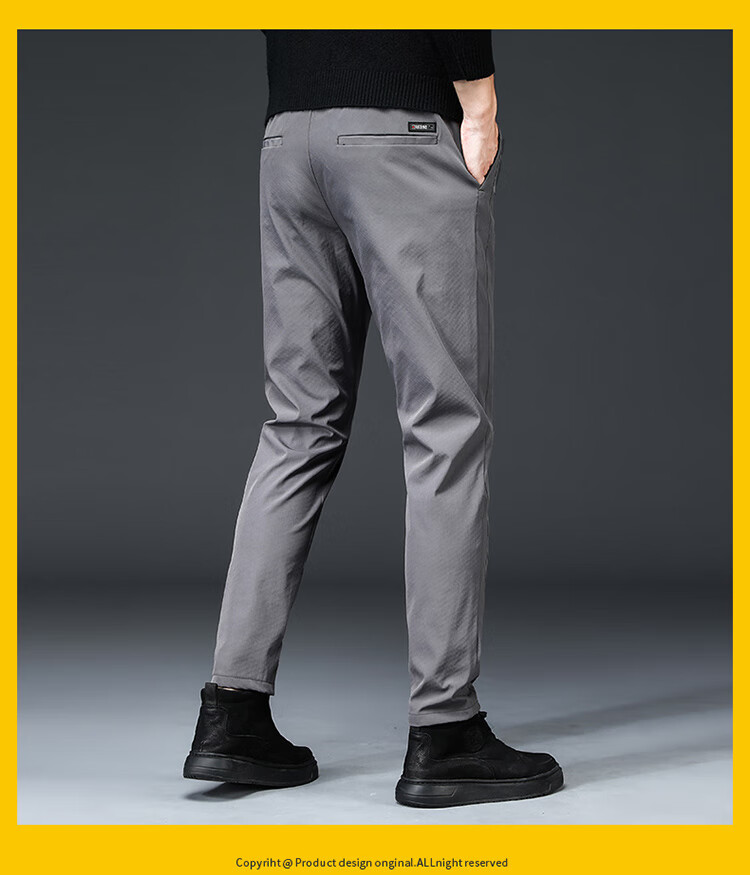 休闲裤男高质量男装秋休闲裤修身时尚男裤长裤加厚裤子修身弹力新款季