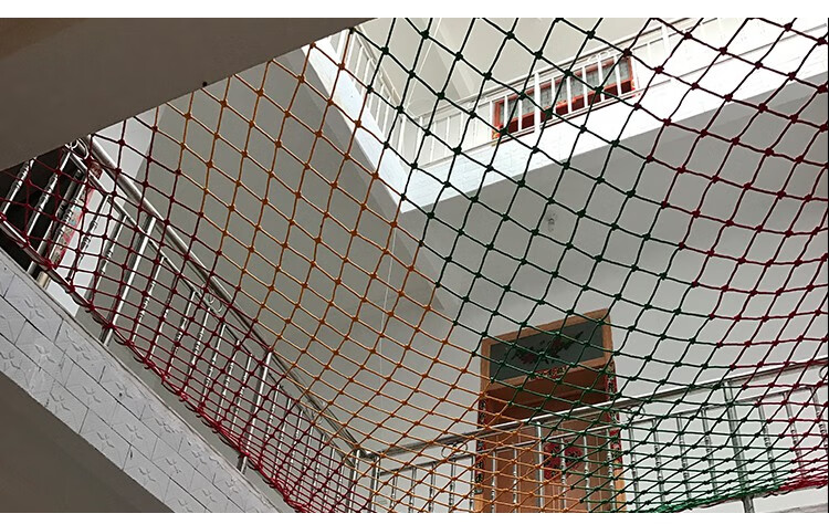 小孩别墅楼梯防护网天井安家用儿童防坠落网加粗尼龙绳网幼儿园防摔网