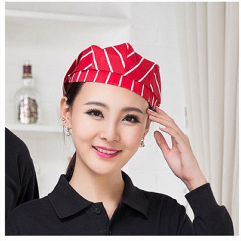 屿汐面点师帽子酒店厨师帽贝雷帽男女鸭舌西餐厅服务员工作帽餐饮厨房
