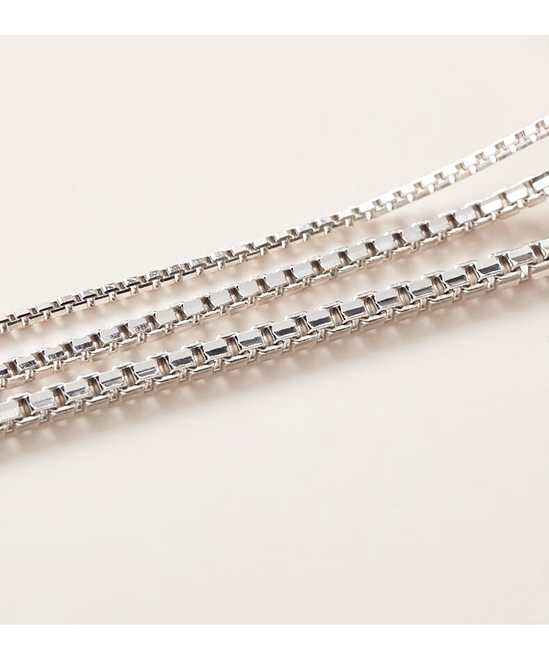 佰伊辰925银项链男女款银颈链女十字情侣项链时尚银链子20珍珠链20寸