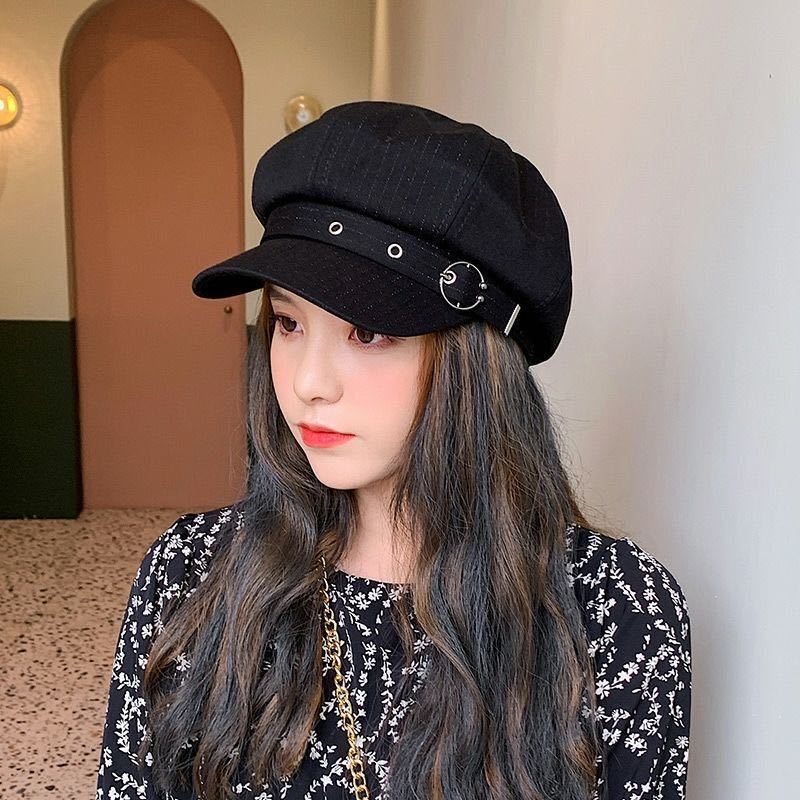 【高品质】【贝雷帽女】2021新款潮贝雷女帽子秋网红韩版百搭八角时尚