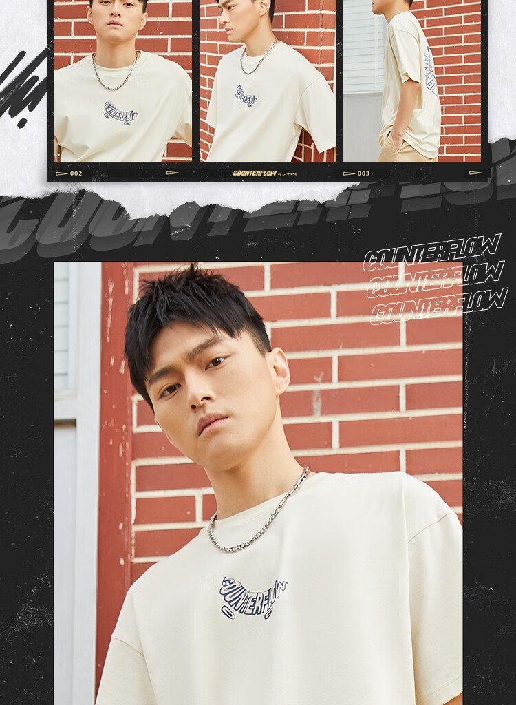 李宁短袖男2022新品春夏cf系列t恤半袖文化衫ahssa55 夕岚蓝-3 s