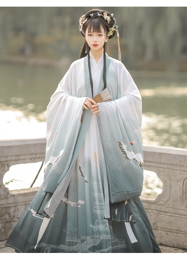 卡辑滕王阁汉服女成人古装正品原创中国风晋制齐腰襦裙魏晋风古装男款