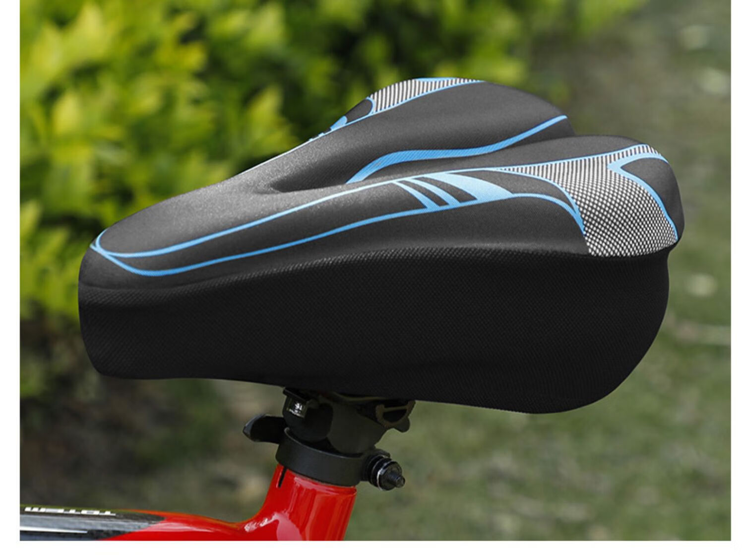 逅枫自行车坐垫套超软座套山地车硅胶座椅软座垫通用车座单车配件大全