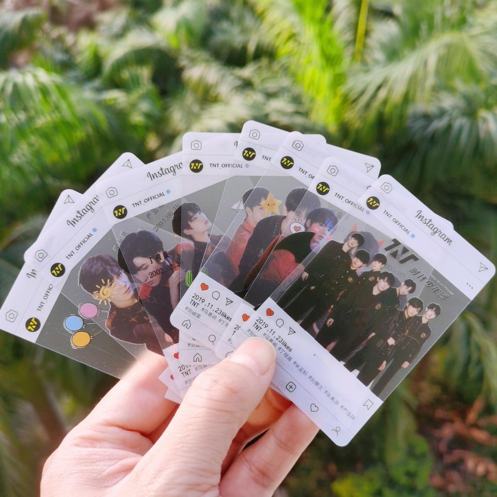 tnt时代少年团周边应援小卡马嘉祺丁程鑫刘耀文宋亚轩透卡韩版ins tnt