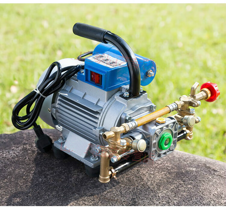 园林打药机电机柱塞泵农药机家用v电动农用果树电动喷雾器高压 卷管