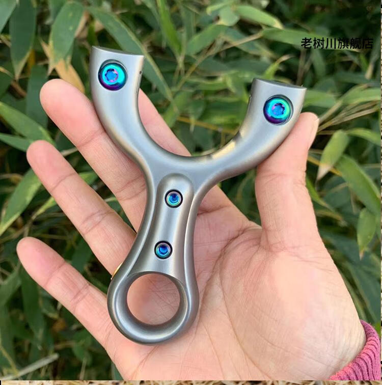大力水手弹弓掌中宝弹弓钛合金大力水手高精度精准扁皮弓免绑竞技户外