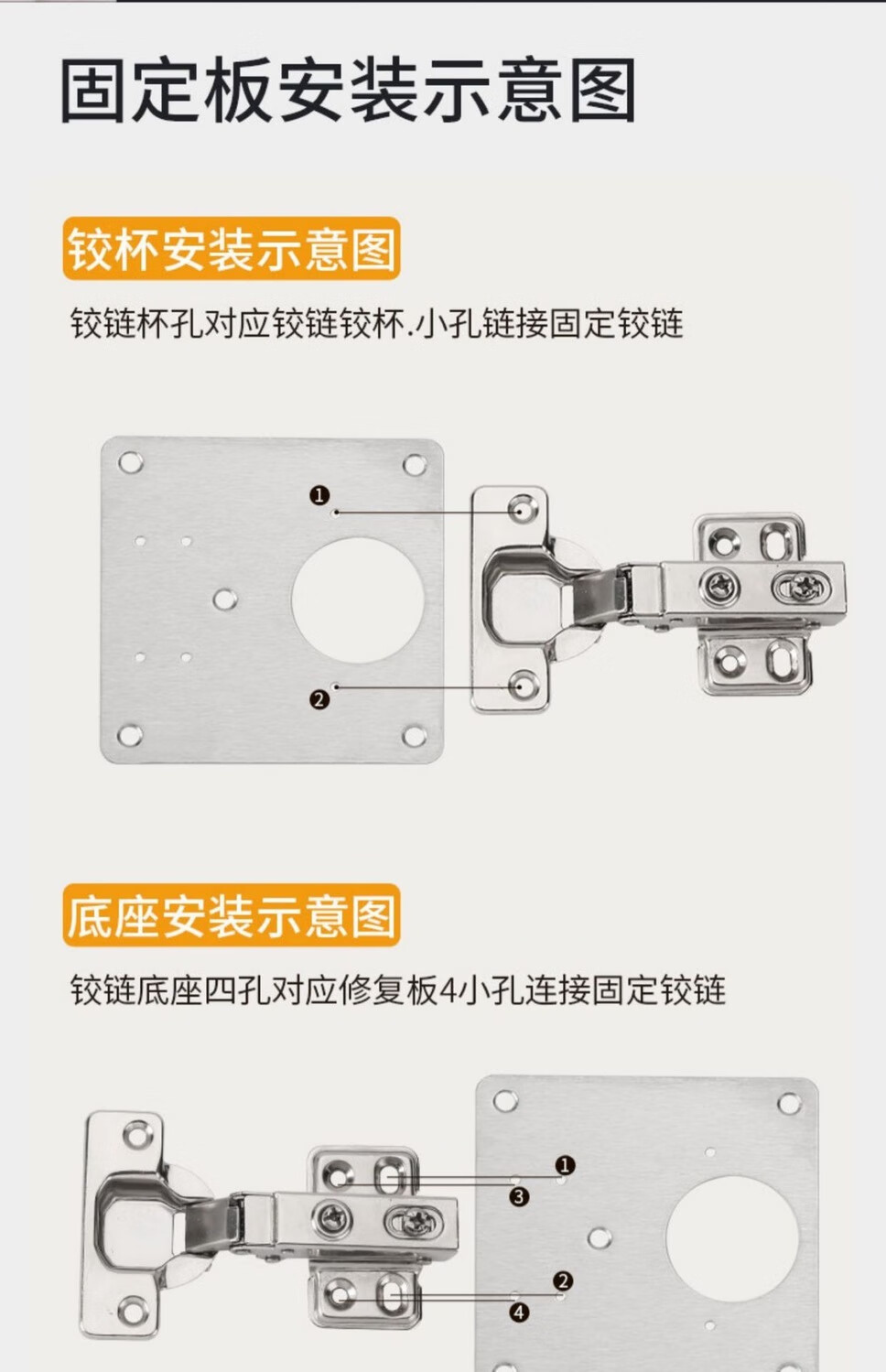 柜门合页修复板图纸图片