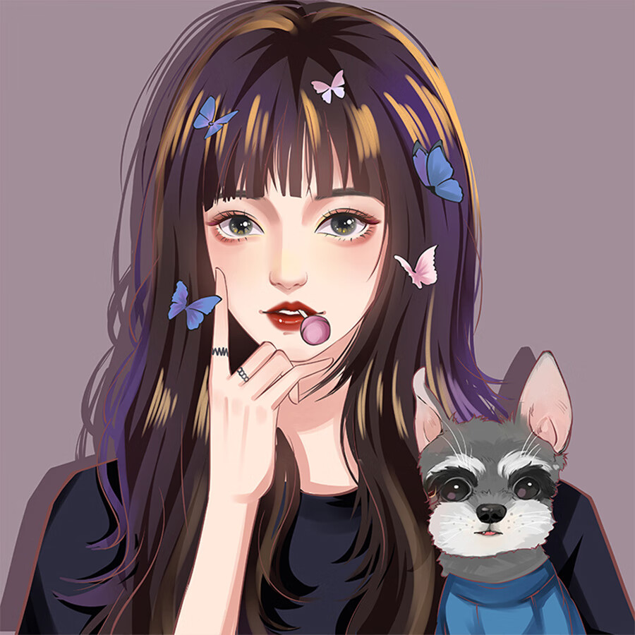 芳道居 q版手绘头像卡通人物形象动漫设计情侣漫画真人照片画头像定