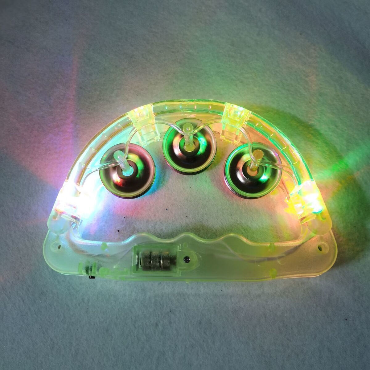 闪光手摇铃发光荧光大小号手摇铃派对活动ktv酒吧夜场气氛道具 白 15*