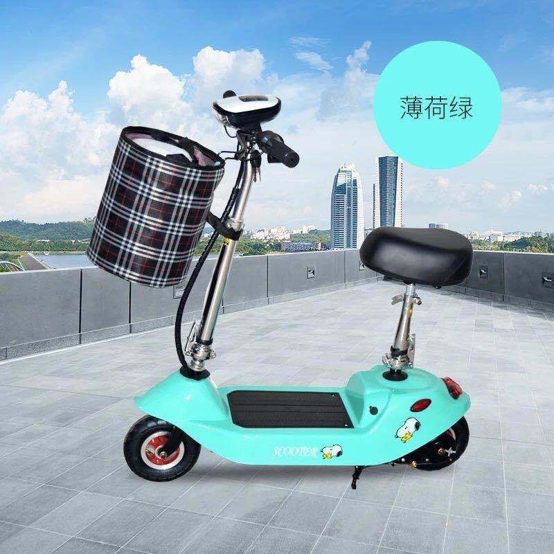 迷你小型电动车小海豚电动车女士代步车成人摩托车折叠便携锂电池滑板