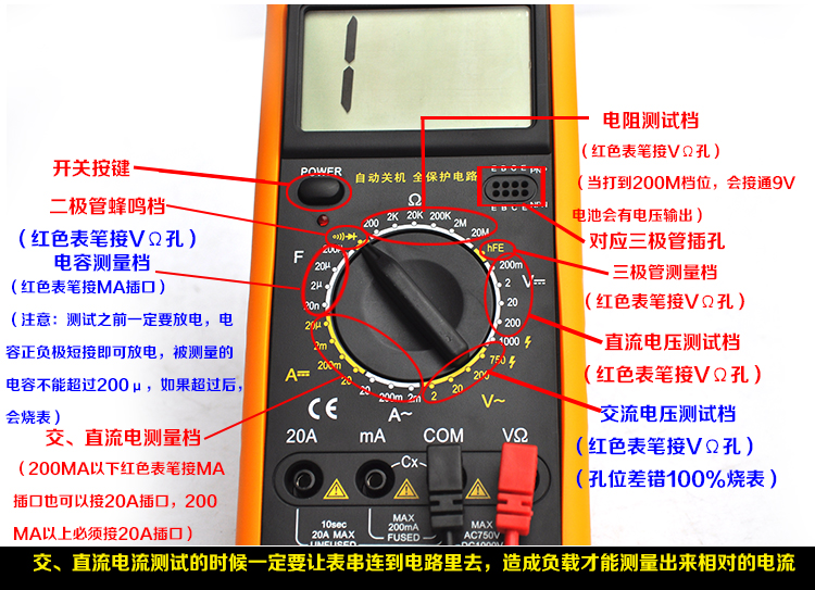 萬用表數字高精度自動量程水電工程數顯袖珍電流表防燒蜂鳴通斷 vc款