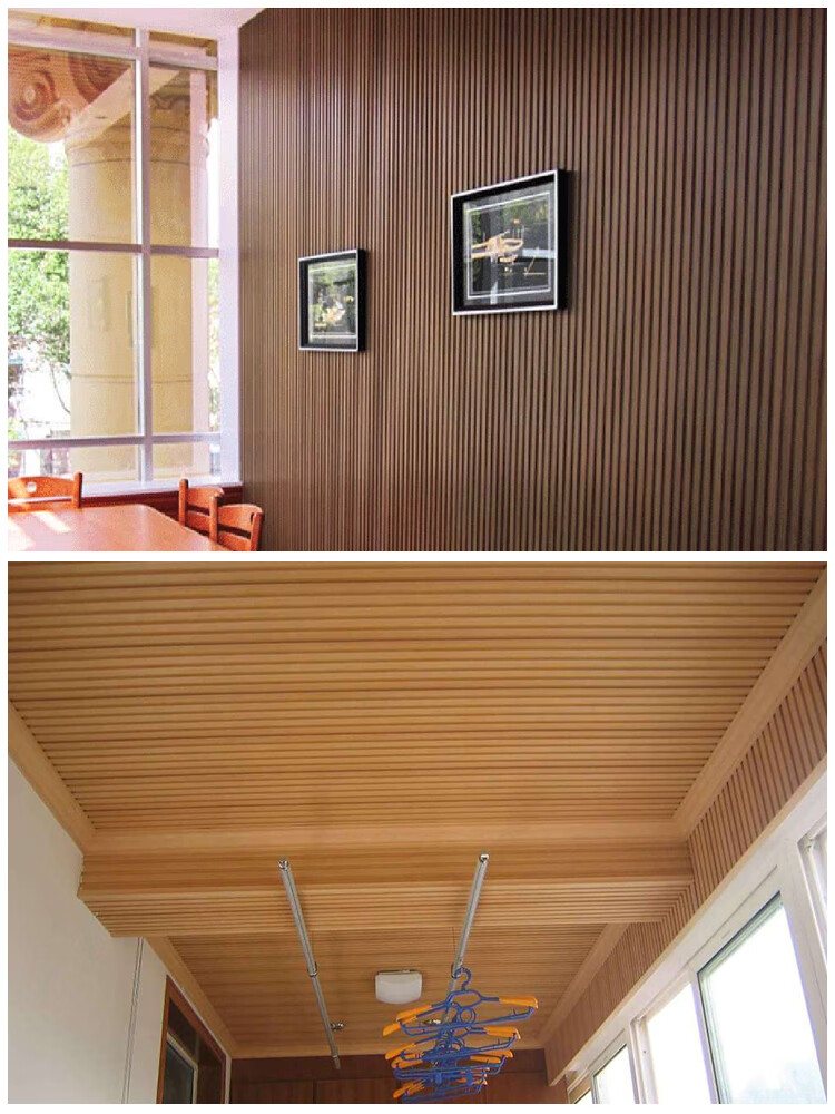 护墙板吊顶150阳台绿可木装饰免漆板背景格栅米兰橡木竹木一米价格3米