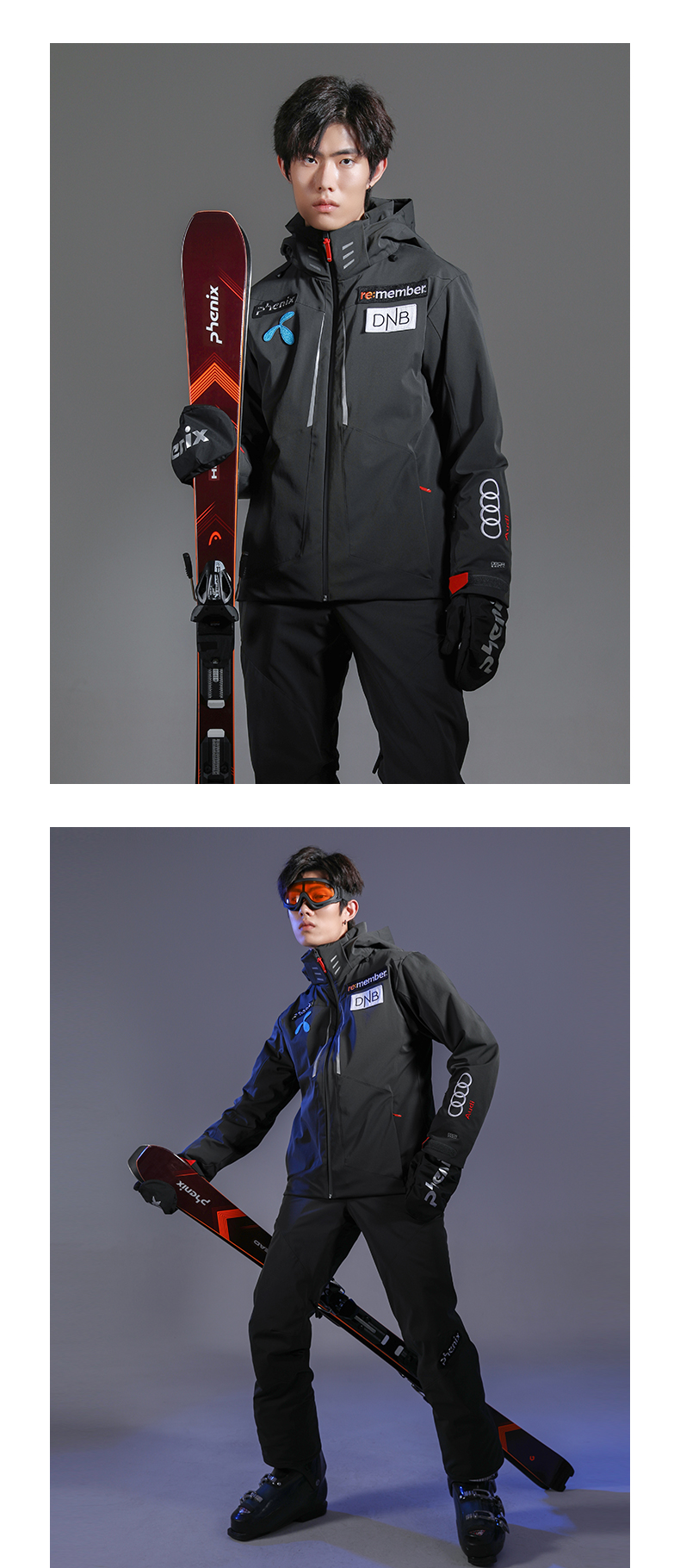 phenix挪威国家队系列滑雪服男子psb72ot45c墨蓝色xl