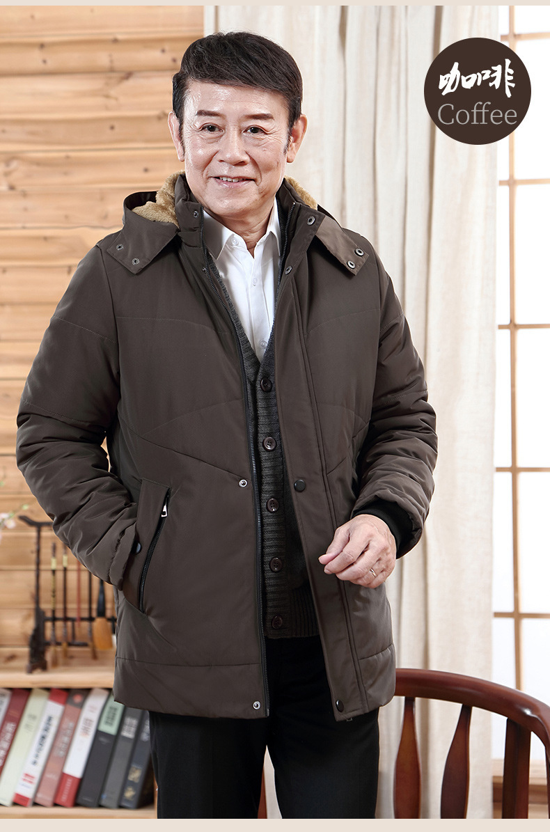 高品质中老年棉衣男加绒加厚款秋冬季中年人棉袄50岁60爸爸冬装爷爷