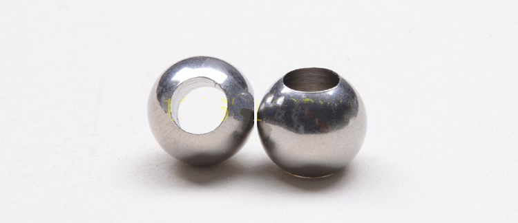 不锈钢钻孔球 打孔球diy用球饰品球带孔钢珠金属佛珠球实心带孔球