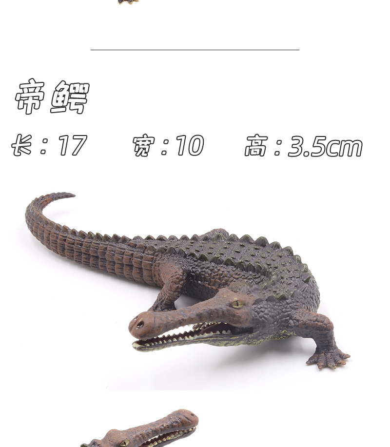 实心仿真鳄鱼模型尼罗鳄扬子鳄野猪鳄短吻鳄动物玩具帝鳄动物园非洲