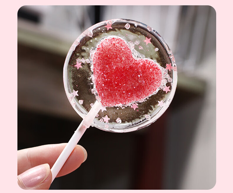 表白爱心棒棒糖星空手工糖创意波板糖喜糖儿童小零食男女友礼物 表白