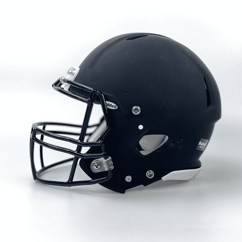 橄榄球头盔riddell foundation美式现货头盔football h 黑色红面罩l