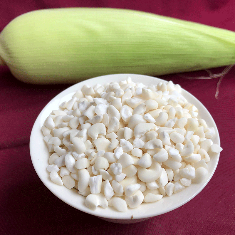 珍珠白糯玉米粒广西忻城珍珠糯玉米头白玉米糁白玉米粒渣头干玉米粥碎