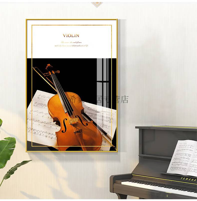 60钢琴房装饰画钢琴吉他乐器培训机构壁画艺术音乐教室挂画琴行墙画