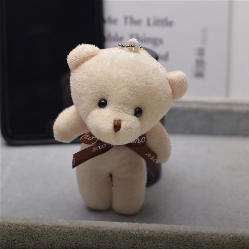 书包吊坠可爱毛绒绒小熊挂件创意包包挂饰泰迪熊钥匙扣公仔配件女生日
