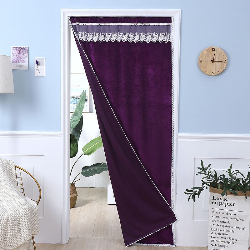 精美帘艺隔断防蚊沙帘家用卧室厨房隔断帘自粘门帘魔术贴帘免打孔门帘