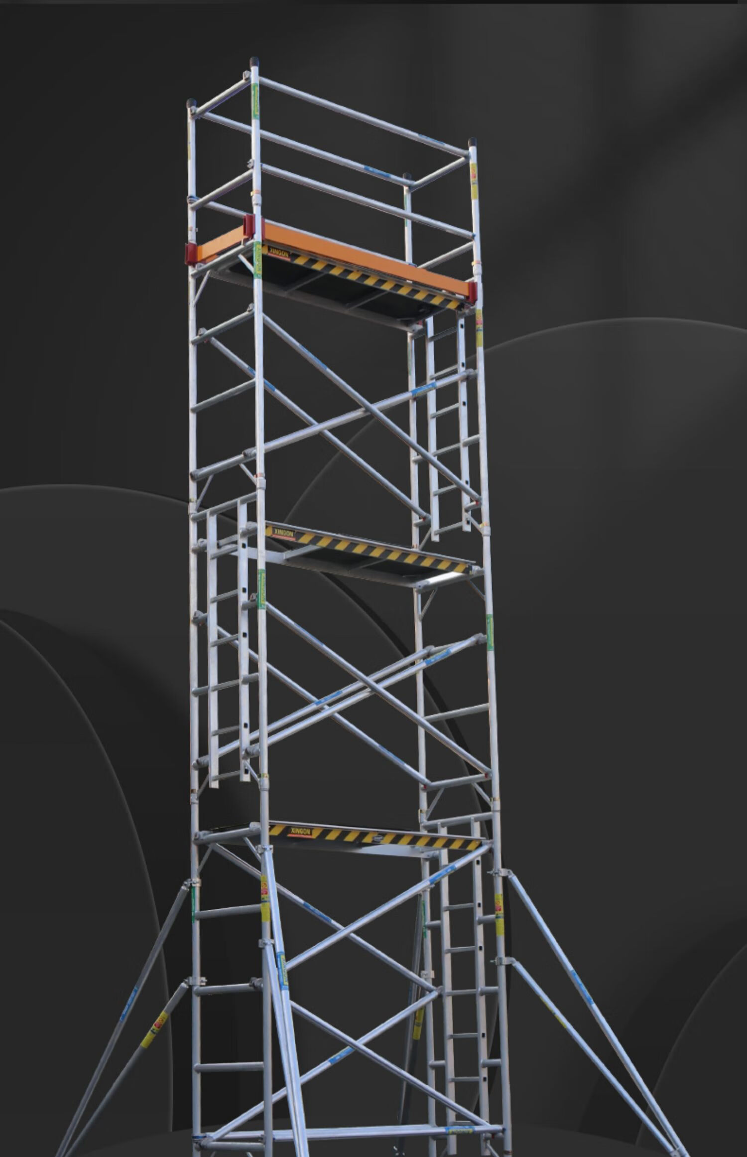 脚手架踏板单双宽铝合金脚手架活动架梯形架移动建筑直梯厂家直销快装