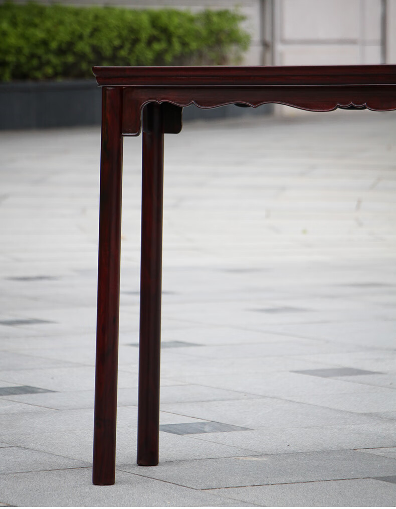 知府红木家具血檀学名染料紫檀明式家具纯赞比亚壶门平头案中式玄关台