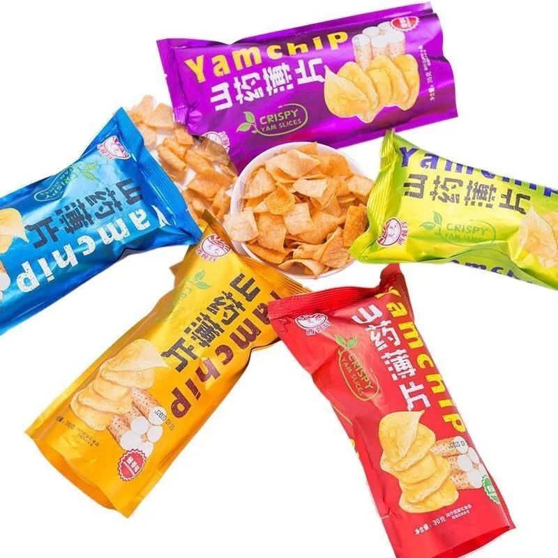 灵光山药薄片30g包混合口味整箱办公室儿童学生休闲零食酱香味10包