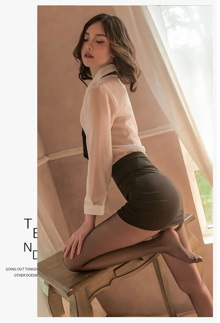 办公室ol制服诱惑 白衬衣ol秘书旗袍性感空姐制服诱惑包臀裙女激情