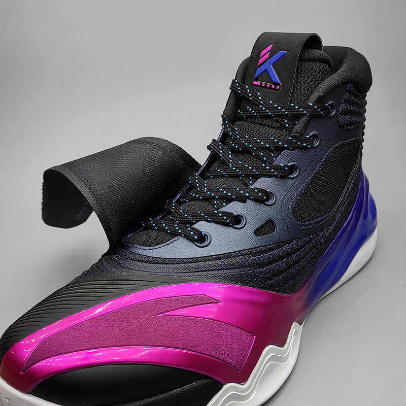适配安踏kt6鞋带高帮扁平篮球鞋水墨黑白色高山流水主场六粉蓝色椭圆