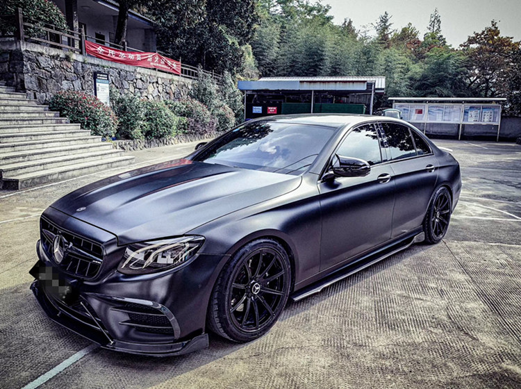 适用w213奔驰e级e200300l e63s小包围改装件巴博斯前唇侧铲后唇 改an